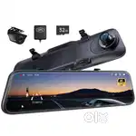 4K Mirror Dash Cam, 12'' Rear View Mirror Camera