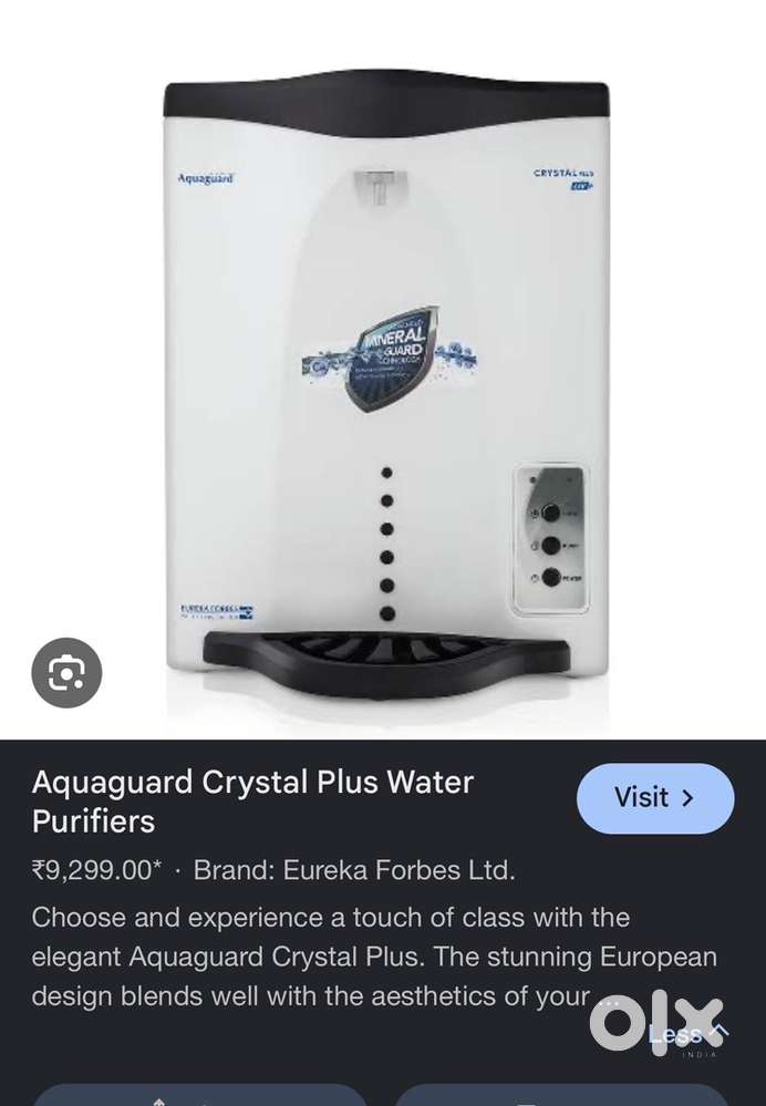 Aquaguard water purified(crystal plus UV+)