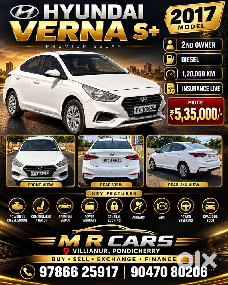 Hyundai Verna Crdi 1.6 Sx, 2017, Diesel