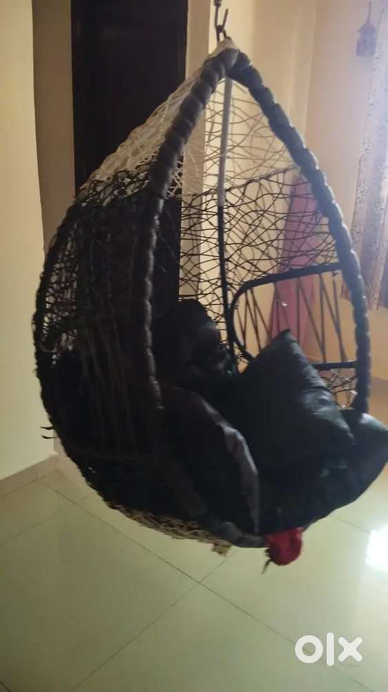 Diwali Offer - Egg Hanging Swing Chair Jhula With Cushion - Like New