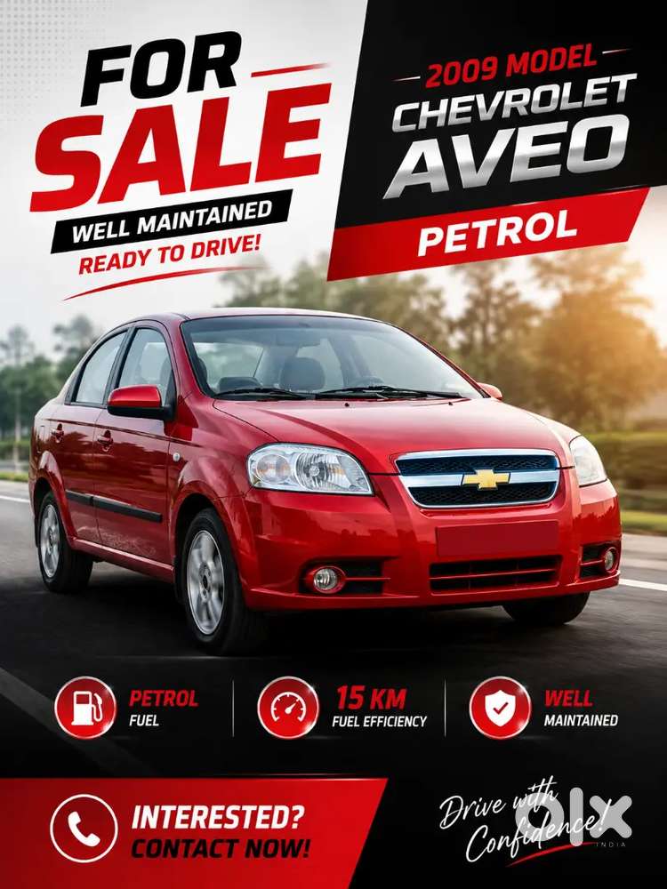 Chevrolet Aveo 2009 Petrol 120000 Km Driven. Well Maintened