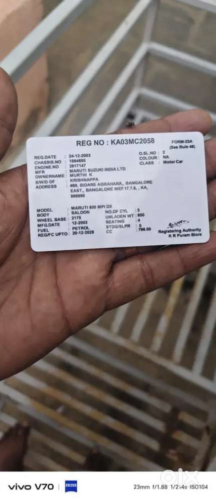 Maruti Suzuki 800 2003 Petrol 15500 Km Driven