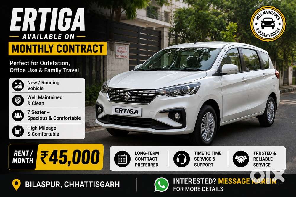 Maruti Ertiga Vxi Petrol Available On Monthly Contract ₹45,000