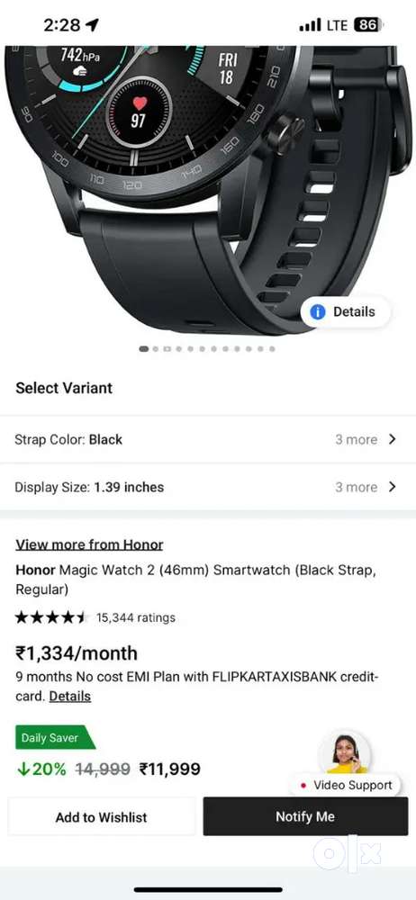 Honor magic best sale watch 2 olx