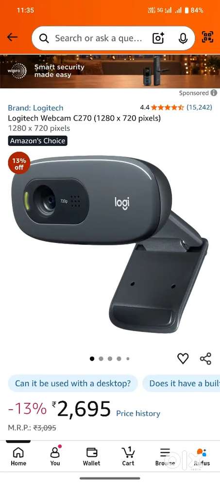 logitech webcame