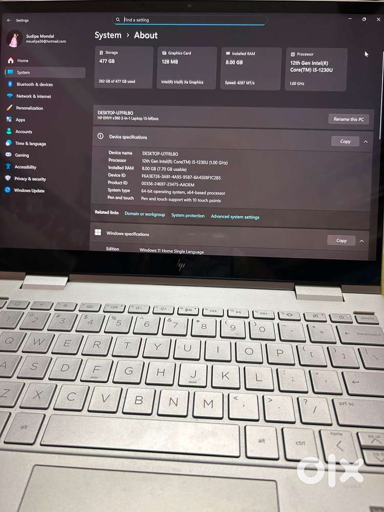 HP Envy x360, 12th Gen Intel Core i5-1230U Laptop