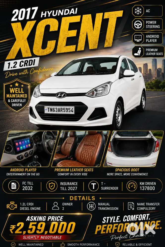 Hyundai Xcent 2017 1.1 Diesel Manual