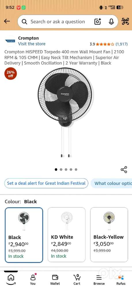 Wall fans crompton