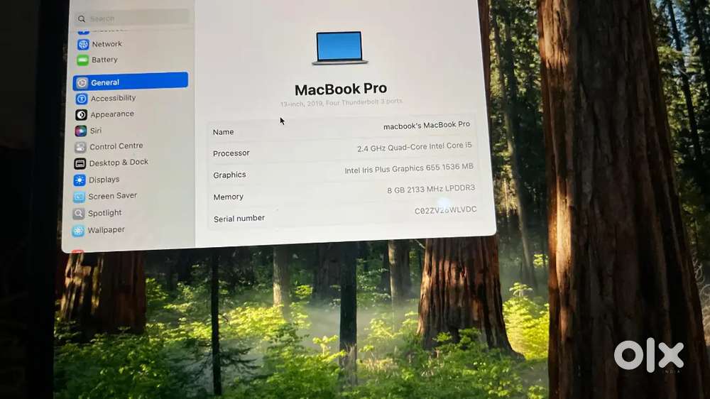APPLE MACBOOK PRO 2019 8GB RAM 256GB SSD