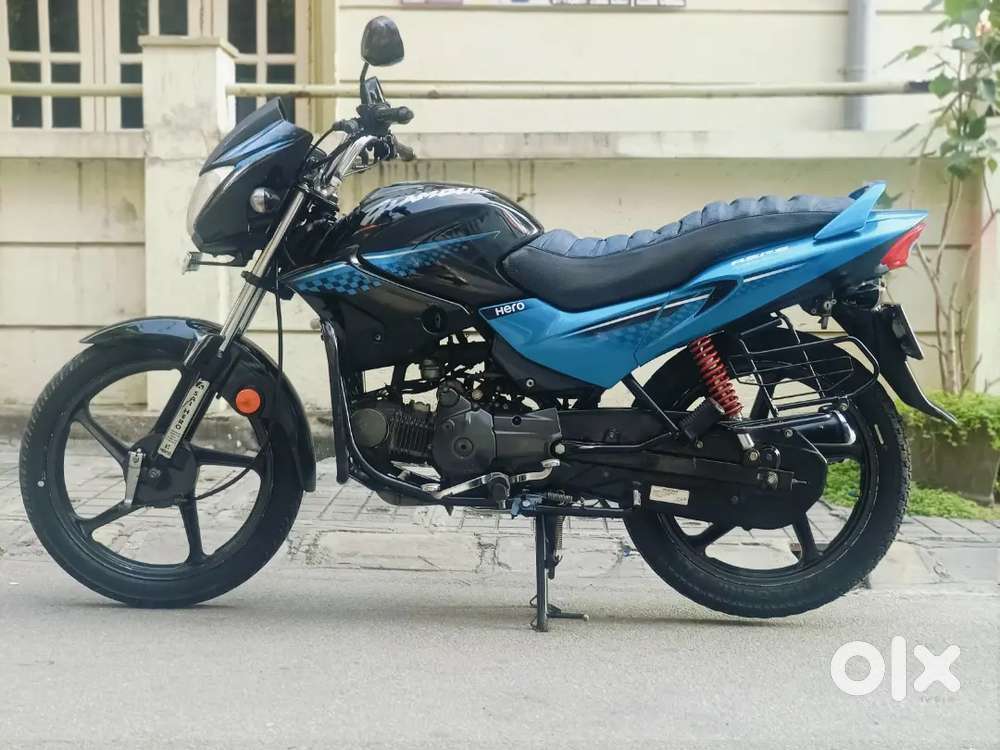 Motorcycle Hero Glamour Blue Colour Bike Hero Honda Glamour 2017