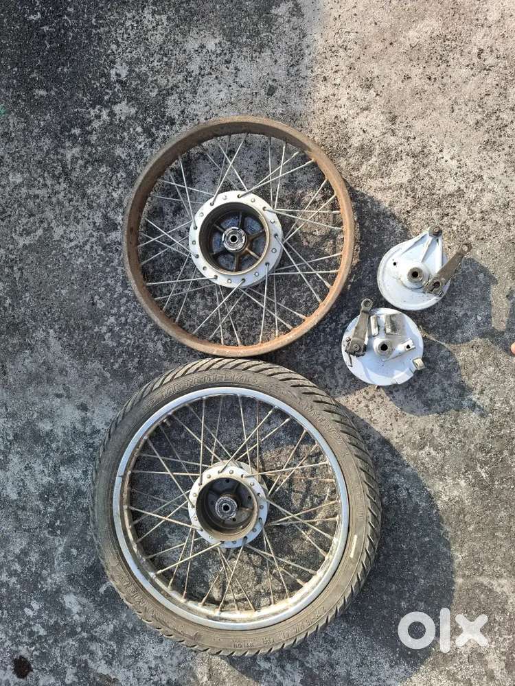 Splendor wheel front and back with drum good condition - Spare Parts ...