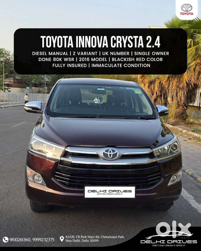 Toyota Innova Crysta 2.4 Z 7 Str, 2016, Diesel