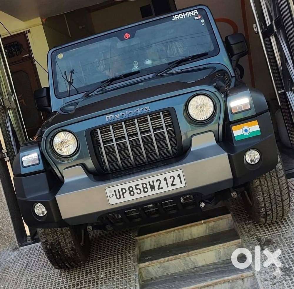 This Mahindra Thar (lx Hard Top, Diesel Mt) In Aqua Maraine Colour
