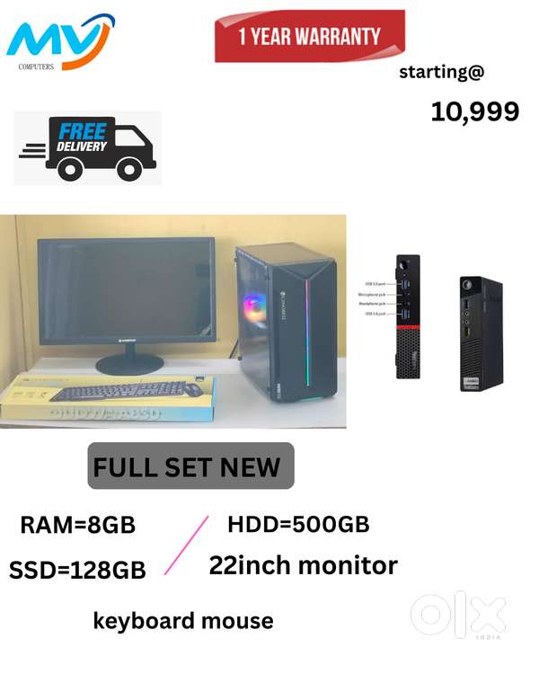 Full Set @ Low Price  CPU - Branded Intel  Ram - 8GB DDR3  Hard Disk