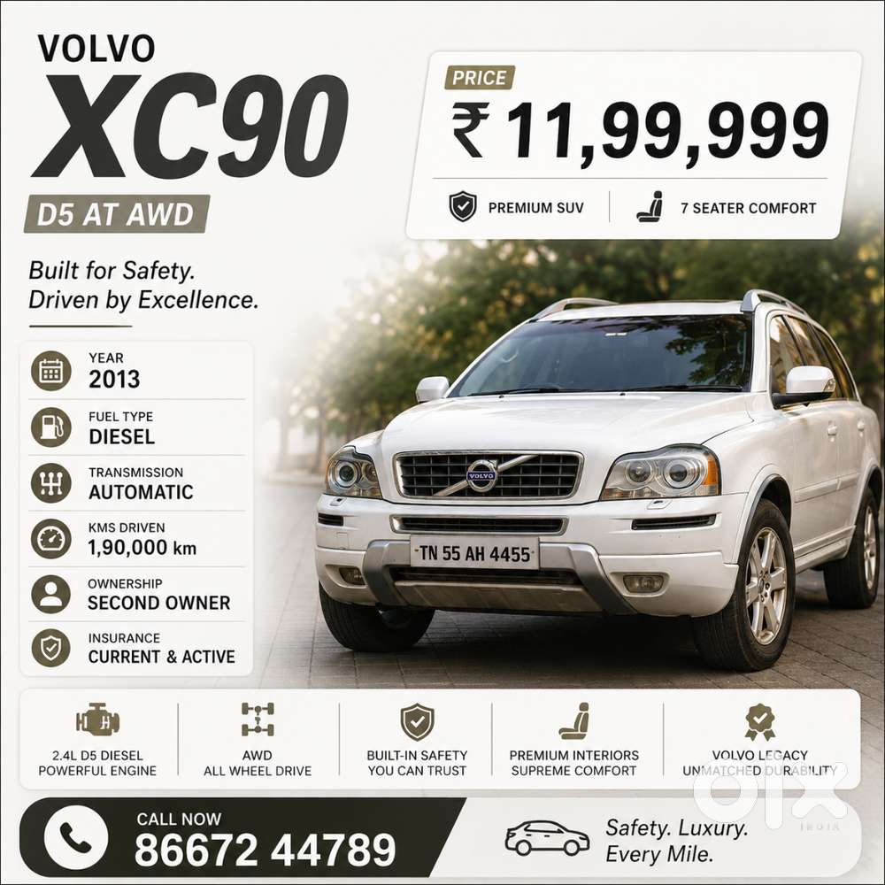 Volvo Xc 90 D5 At Awd 2013 Diesel Automatic Second Owner