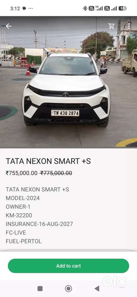 Tata Nexon Smart Plus S 1.2 Revotron Petrol 5 Mt, 2024, Petrol