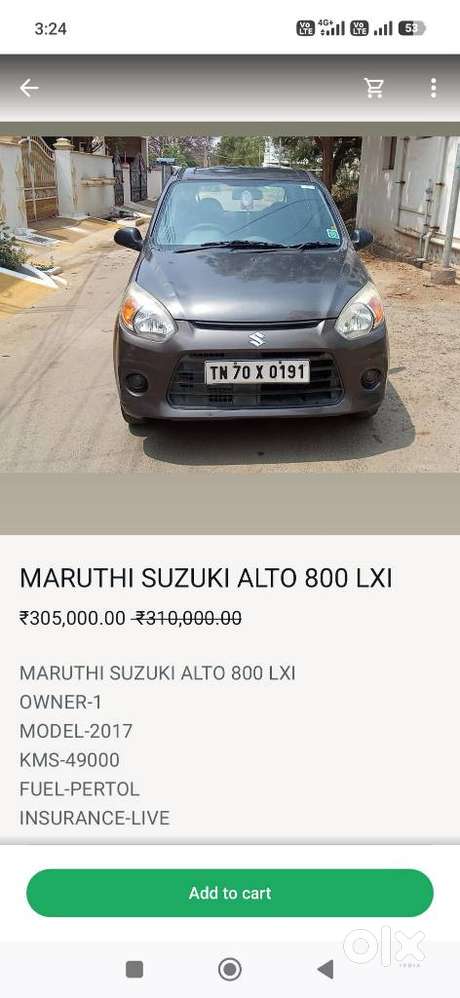 Maruti Suzuki Alto 800 Lxi, 2017, Petrol