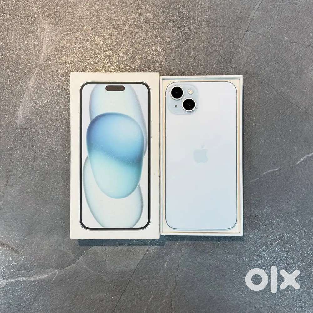 Selling my iPhone 15 in good condition with accessories and bill box.