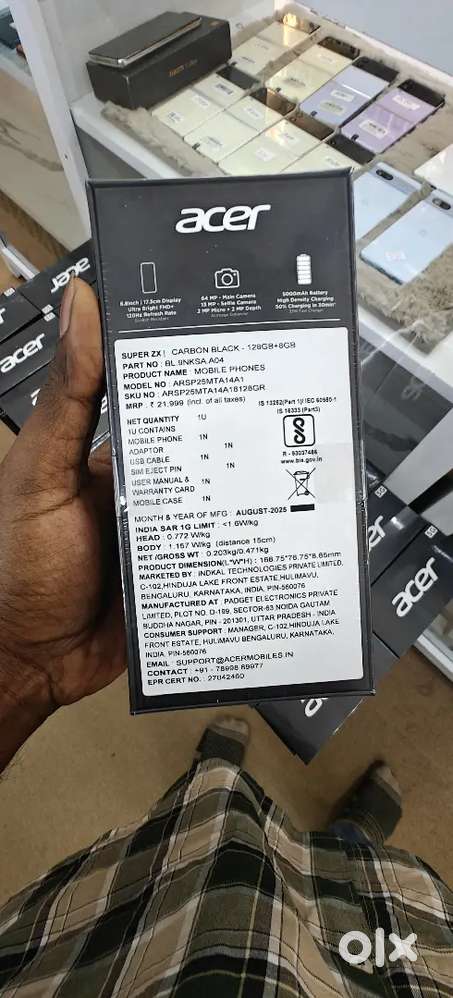 acer Super ZX 5G (8gb /128gb) new seal pack with 1 year warranty