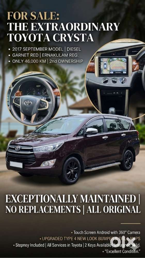 Toyota Innova Crysta 2.8 G Auto,only 46,500 Km &upgraded To Type 4