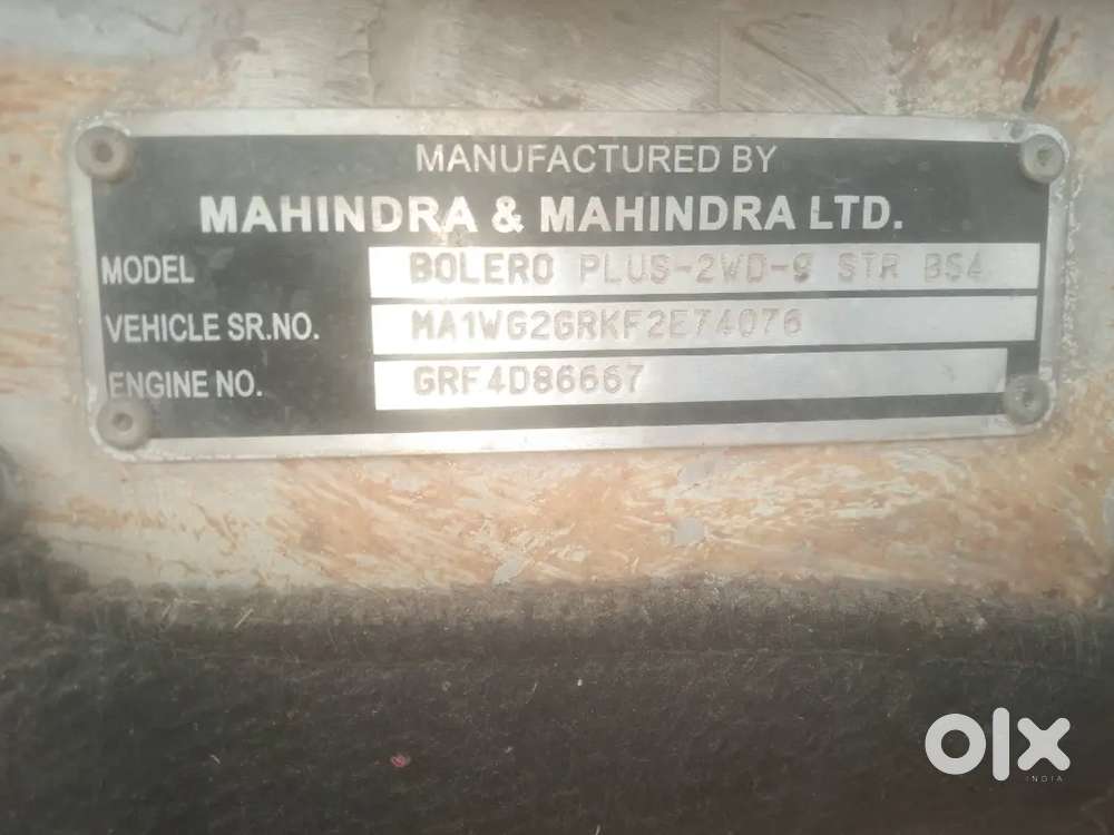 All Okk All Original Bolero Plus 9 Citer Gaddi 1st Orner