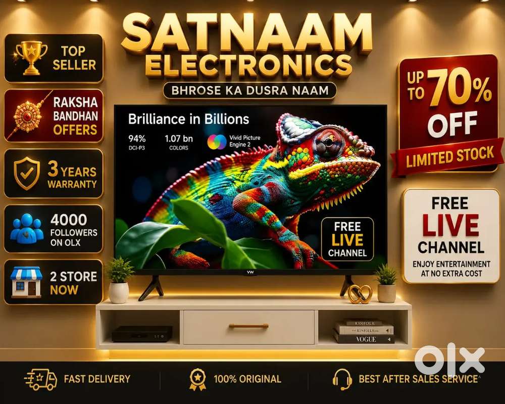 NEW BRAND LED TV WITH ONSITE WARRANTY 70% DISCOUNT 4K ULTRA