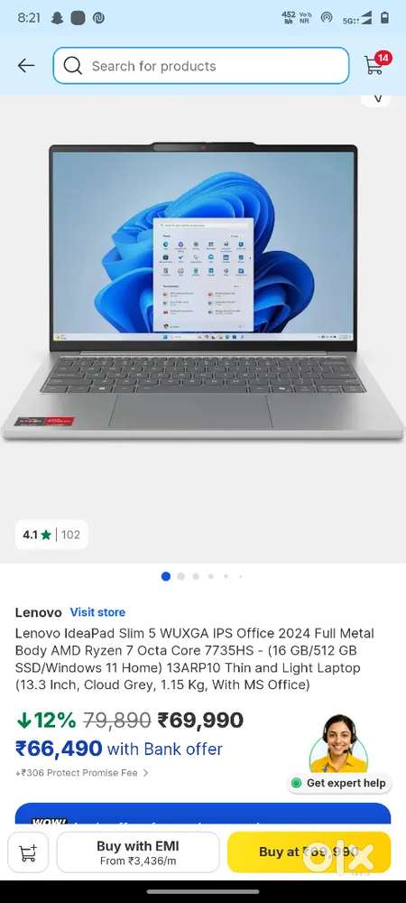 Ideapad slim 5 ryzen 7 512/16