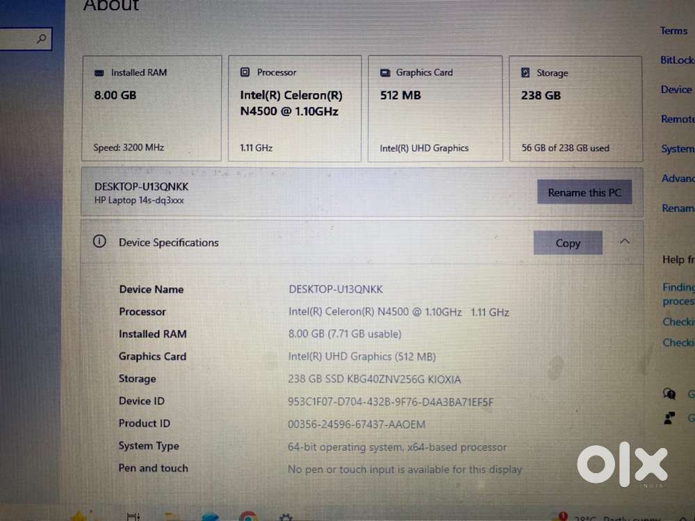 Hp celeron 4500 (GOOD CONDITION)