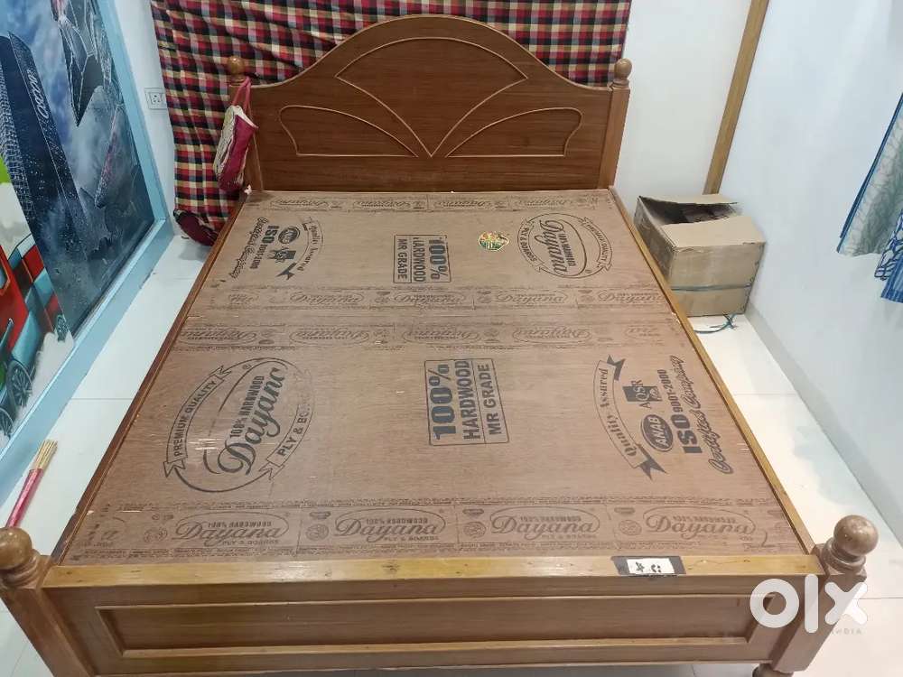 Wooden bed olx discount