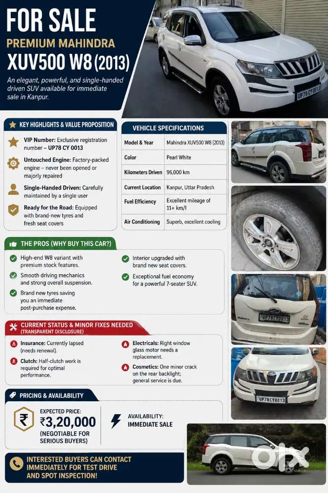 Mahindra Xuv500 2013 Diesel 96000 Km Driven