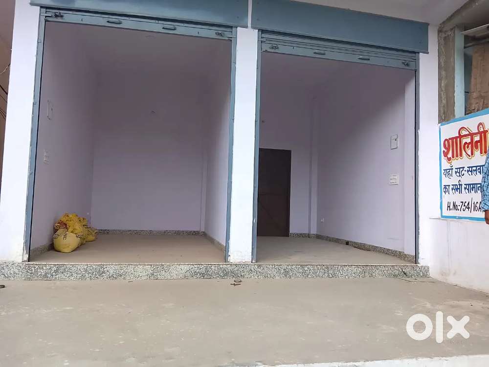 2, 13 * 8 feet Shop for rent, one 16 * 16 feet hall on first floor