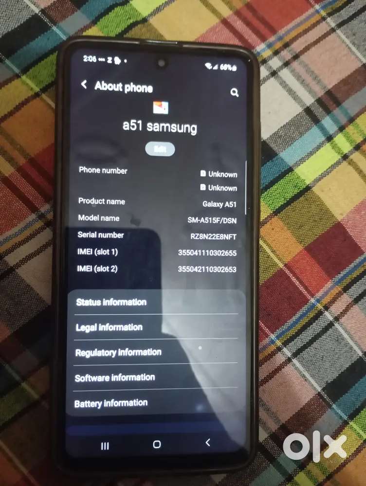 Samsung a51 6gb ram 128 gb Rom