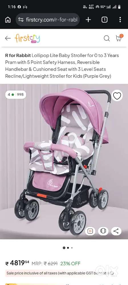 Rabbit Stroller For baby boy and girl child
