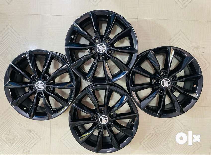 16:inch Skoda Octavia 5-112pcd Black Oem Alloy Wheels Set Of 4 - Spare 