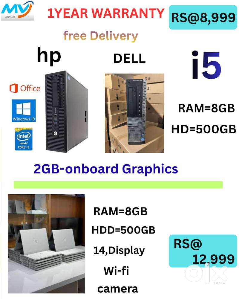 CPU available with Windows 10 and MS Office loaded. No setup tension.%