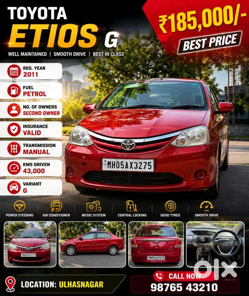 Toyota Etios 1.5 G, 2011, Petrol