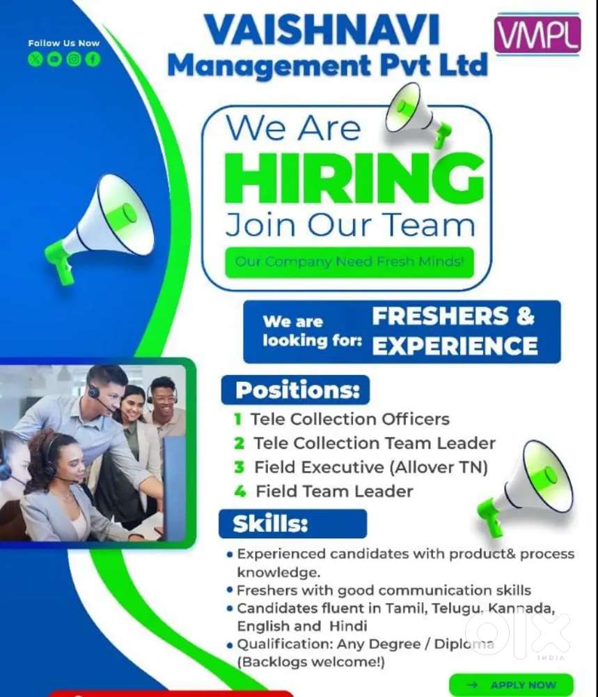 Telecaller collection tele team leader field executive