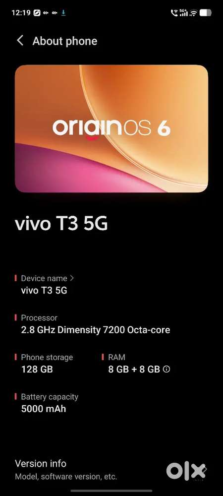 Vivo t3 5g 8_128 one time folder change h bil box nhi