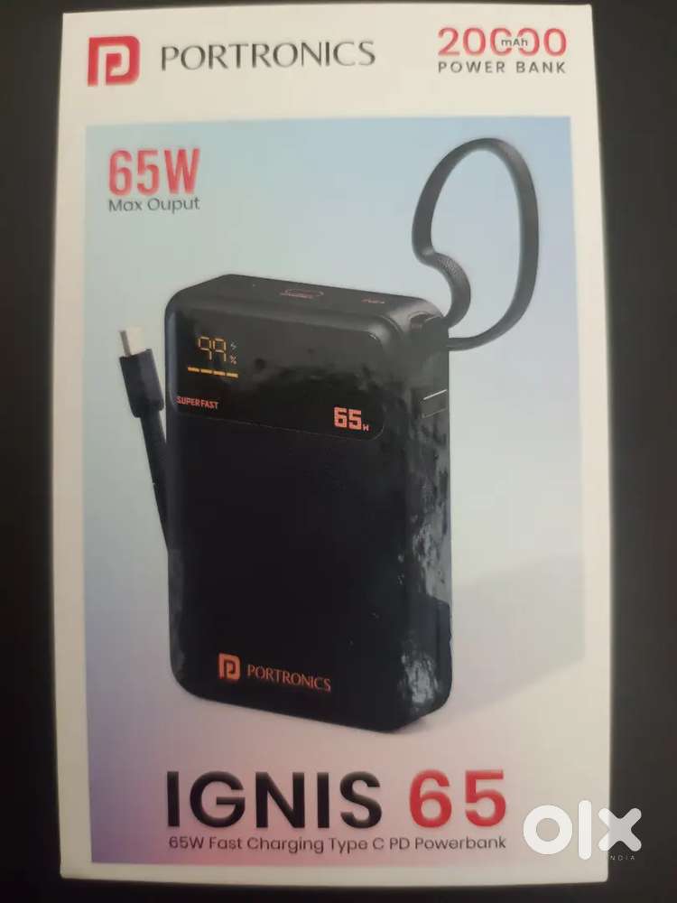 Portronics Powerbank Ignis 65 20000 mah
