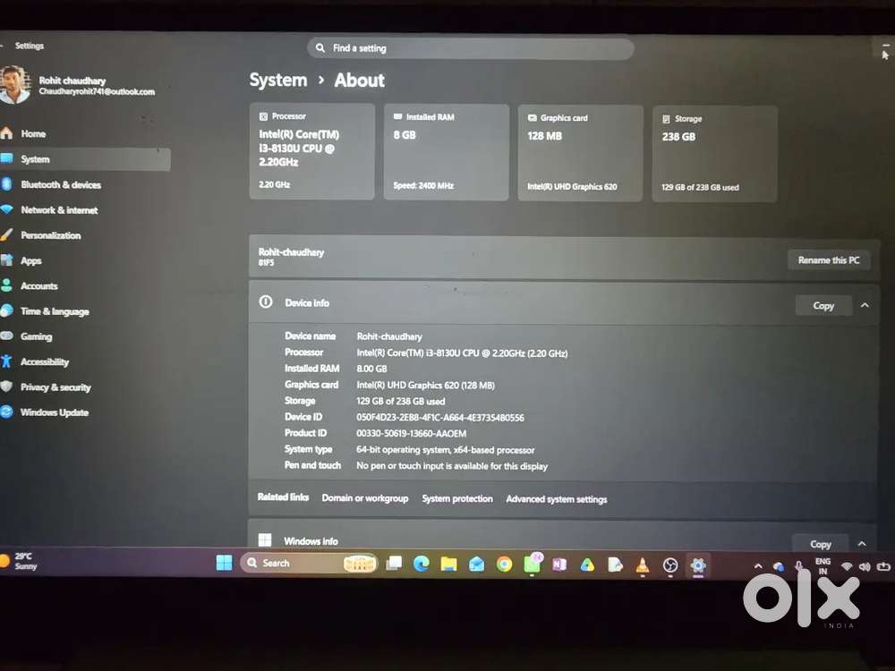 I3 laptop mint condition clean laptop