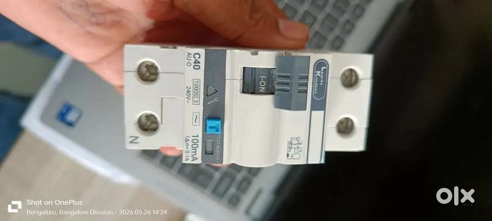 RCBO-C40-100mA-10kA-2pole and make -L&T new Brand with warranty card