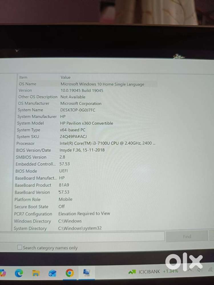 HP Pavillion X 360 convertible touchscreen
