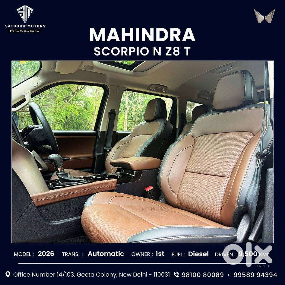 Mahindra Scorpio N Z8 L Diesel At 2wd 7 Str, 2026, Diesel