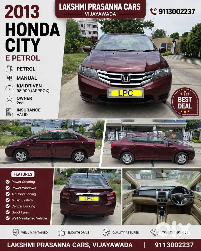 Honda City E Mt, 2013, Petrol