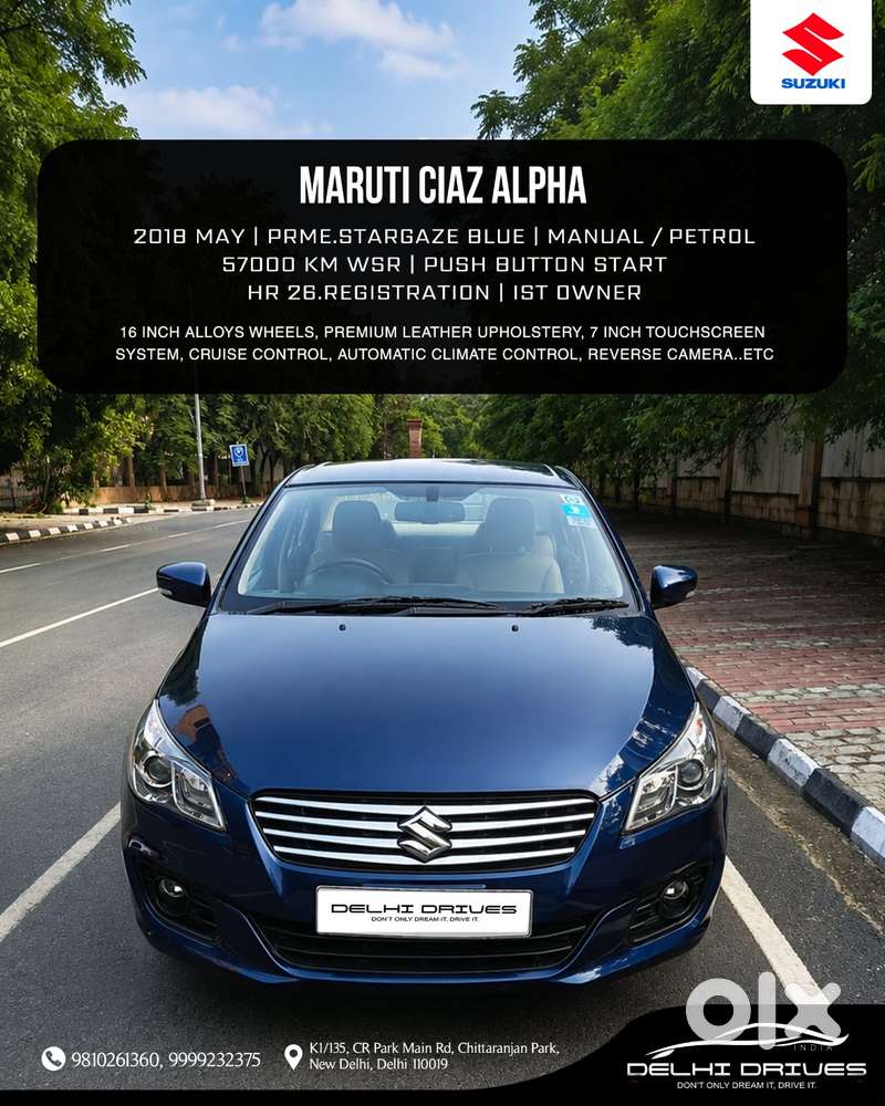 Maruti Suzuki Ciaz Alpha 1.5, 2018, Petrol