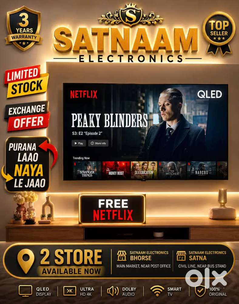 SMART L E D TV 70% OFF NEW BRAND 3 YEARS WARRANTY 4K ULTRA HD