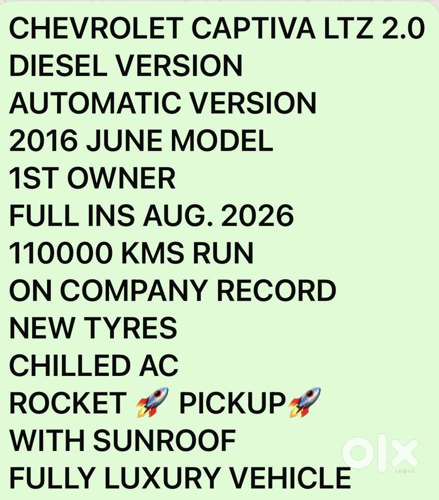 Chevrolet Captiva Ltz Awd Automatic, 2016, Diesel