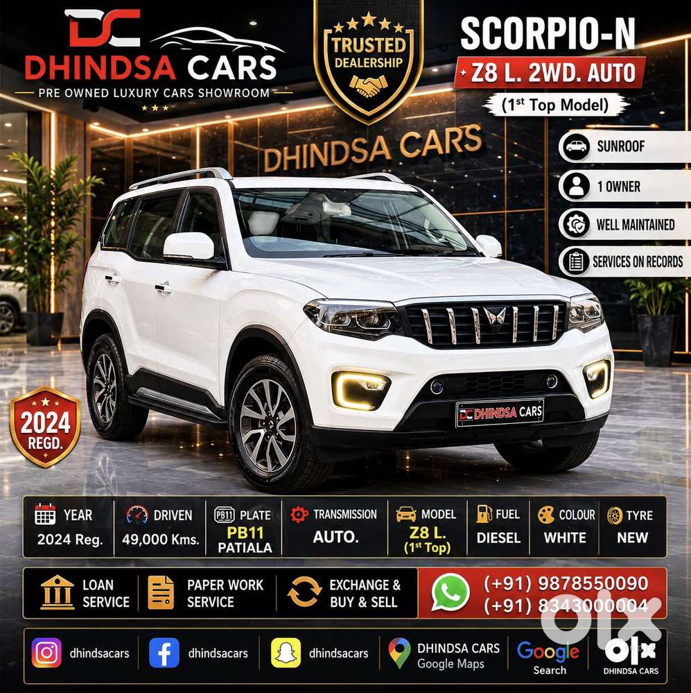 Mahindra Scorpio-n 2.2 Z8 L Diesel At 7 Str, 2024, Diesel
