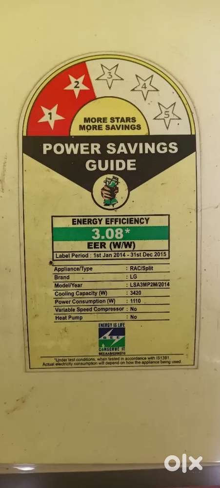 LG Non inverter AC 1 ton