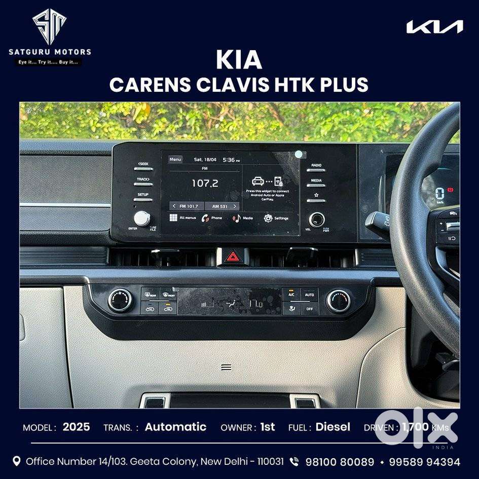 Kia Carens Clavis Htk Plus Dct, 2025, Diesel